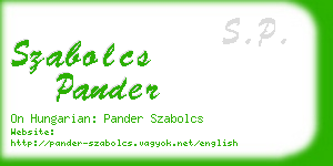 szabolcs pander business card